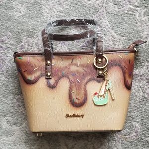 Shoe bakery Brown and Tan Satchel Bag